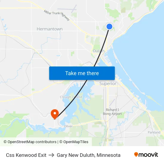 Css Kenwood Exit to Gary New Duluth, Minnesota map