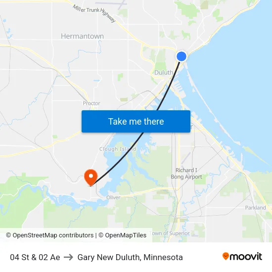 04 St & 02 Ae to Gary New Duluth, Minnesota map