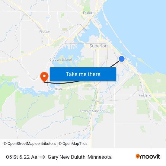 05 St & 22 Ae to Gary New Duluth, Minnesota map