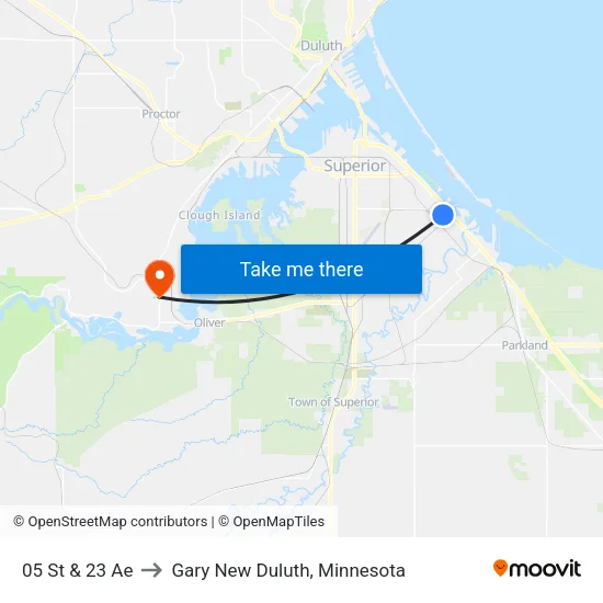 05 St & 23 Ae to Gary New Duluth, Minnesota map