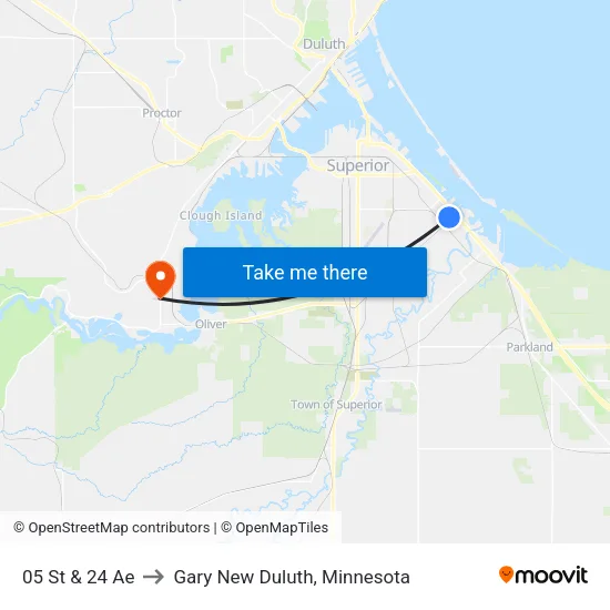 05 St & 24 Ae to Gary New Duluth, Minnesota map