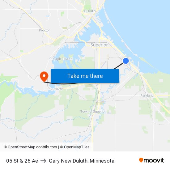05 St & 26 Ae to Gary New Duluth, Minnesota map