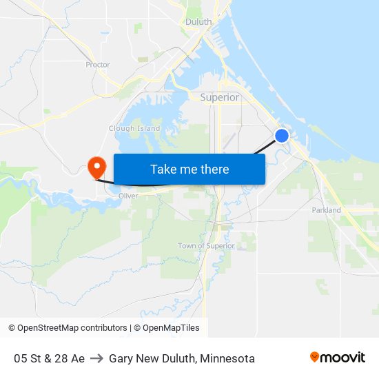 05 St & 28 Ae to Gary New Duluth, Minnesota map