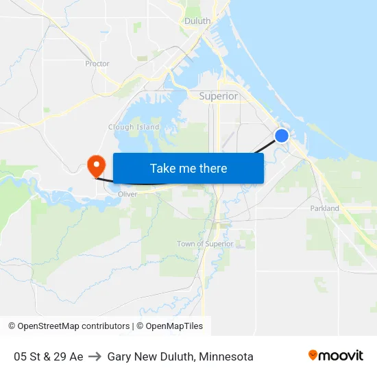 05 St & 29 Ae to Gary New Duluth, Minnesota map