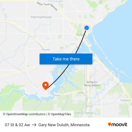 07 St & 02 Aw to Gary New Duluth, Minnesota map
