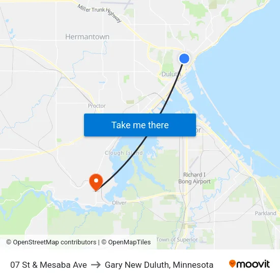 07 St & Mesaba Ave to Gary New Duluth, Minnesota map