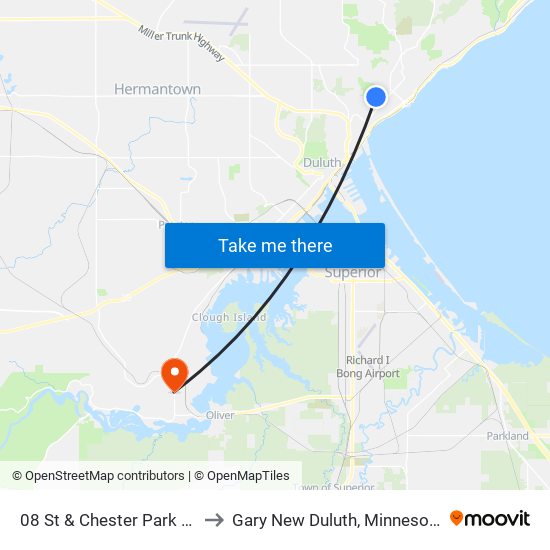 08 St & Chester Park Dr to Gary New Duluth, Minnesota map