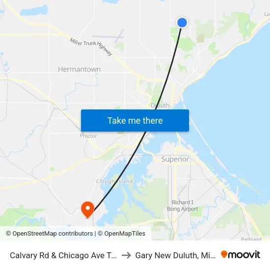 Calvary Rd & Chicago Ave Tool House to Gary New Duluth, Minnesota map