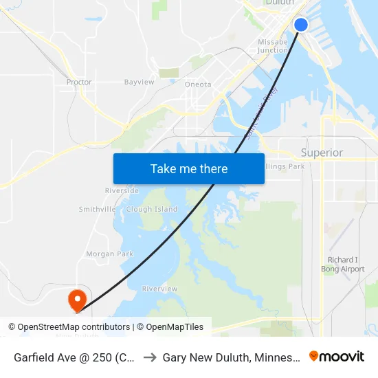 Garfield Ave @  250 (Carg to Gary New Duluth, Minnesota map