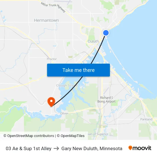 03 Ae & Sup 1st Alley to Gary New Duluth, Minnesota map