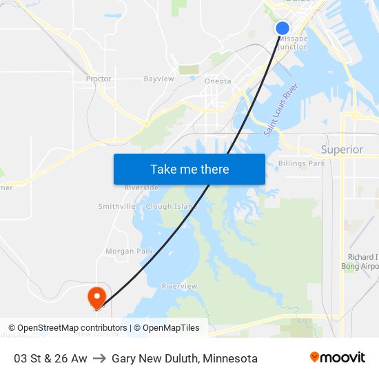 03 St & 26 Aw to Gary New Duluth, Minnesota map