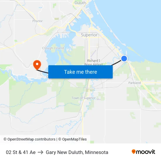 02 St & 41 Ae to Gary New Duluth, Minnesota map