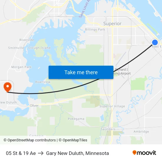 05 St & 19 Ae to Gary New Duluth, Minnesota map