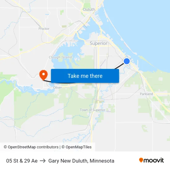 05 St & 29 Ae to Gary New Duluth, Minnesota map