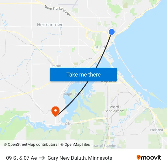 09 St & 07 Ae to Gary New Duluth, Minnesota map