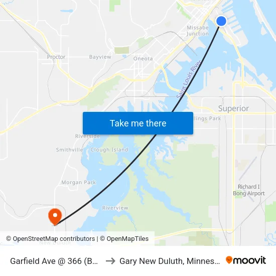 Garfield Ave @ 366 (Bend to Gary New Duluth, Minnesota map