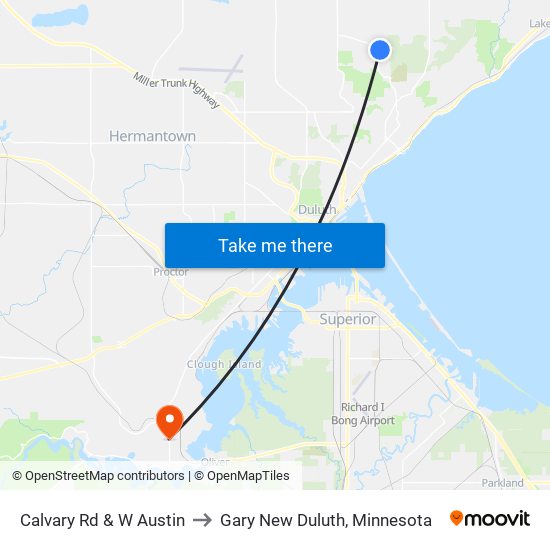 Calvary Rd & W Austin to Gary New Duluth, Minnesota map
