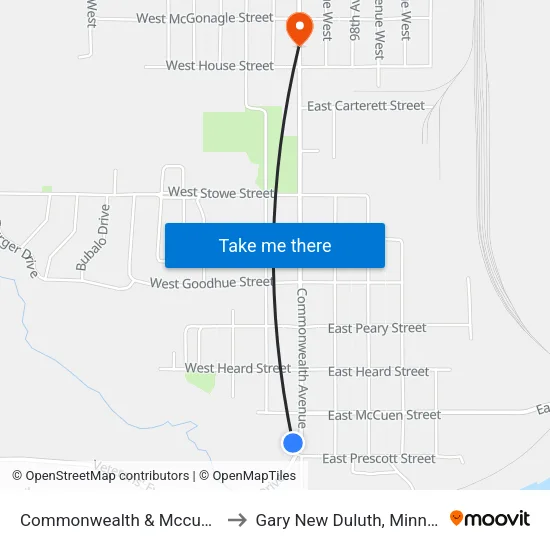 Commonwealth & Mccuen Lay to Gary New Duluth, Minnesota map