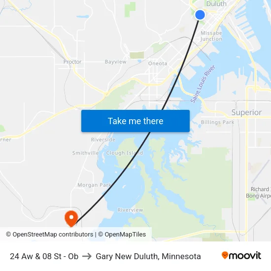 24 Aw & 08 St - Ob to Gary New Duluth, Minnesota map