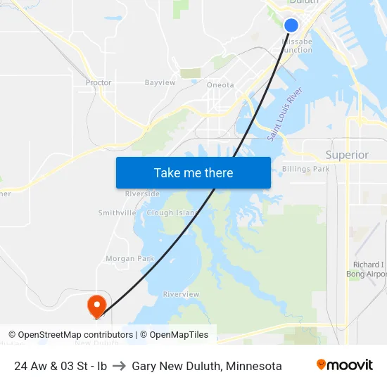24 Aw & 03 St - Ib to Gary New Duluth, Minnesota map