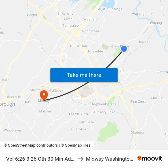 Vbi-6:26-3:26-Oth-30 Min Adv Notice-Call 929-7119 to Midway Washington County TN USA map