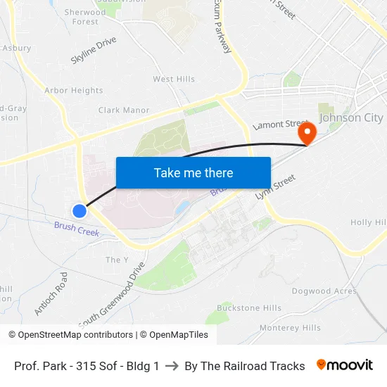 Prof. Park - 315 Sof - Bldg 1 to By The Railroad Tracks map