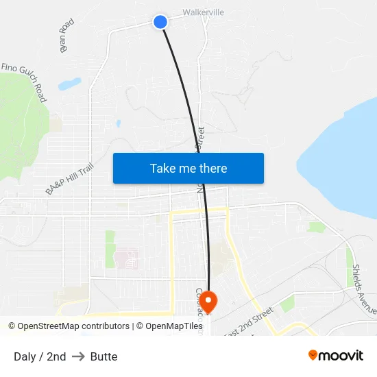 Daly / 2nd to Butte map