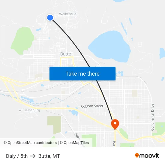 Daly / 5th to Butte, MT map