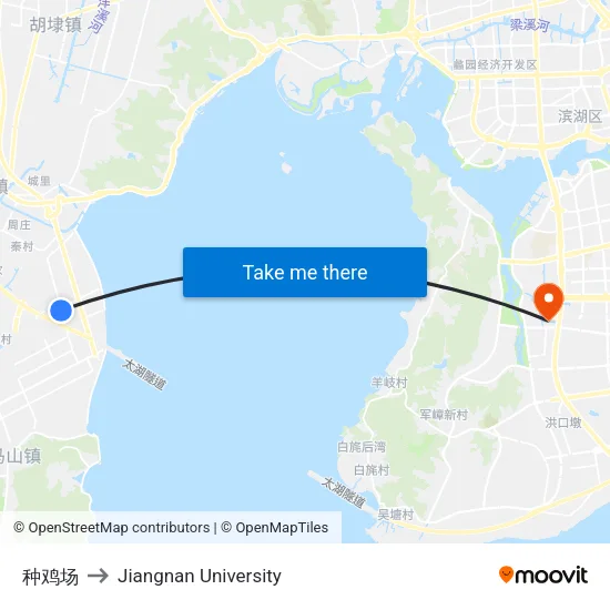 Poultry Breeding Farm to Jiangnan University map