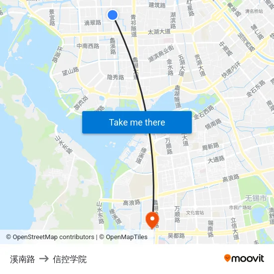 溪南路 to 信控学院 map