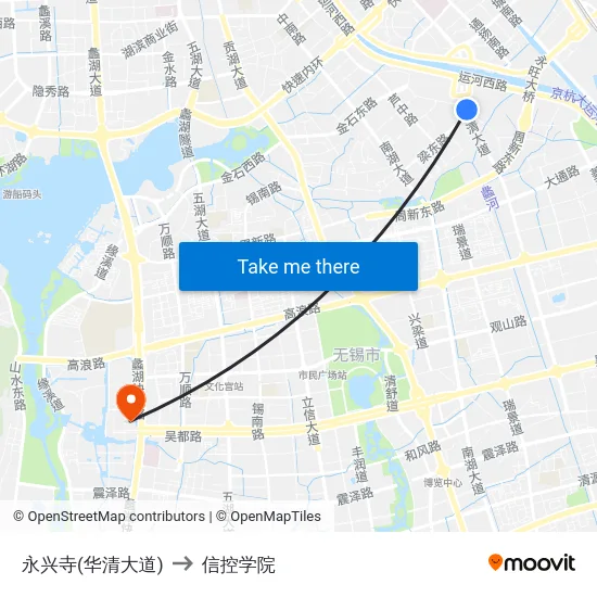 永兴寺(华清大道) to 信控学院 map