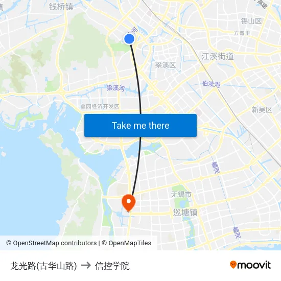 龙光路(古华山路) to 信控学院 map