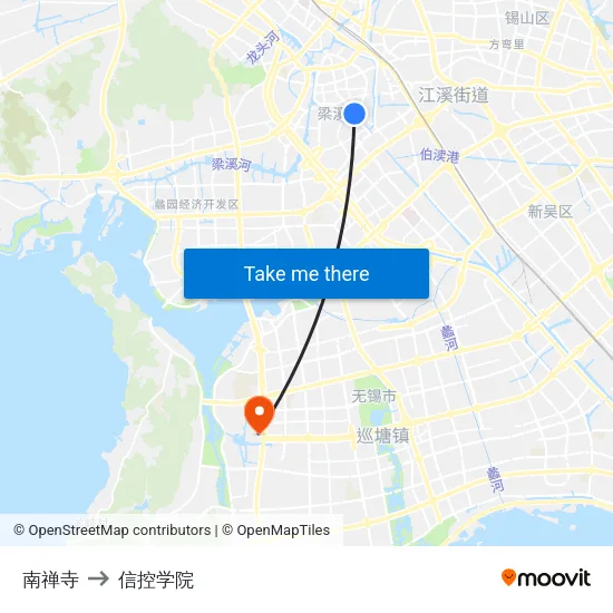 南禅寺 to 信控学院 map