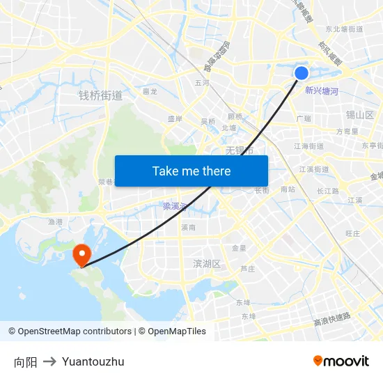 Towards the Sun to Yuantouzhu map