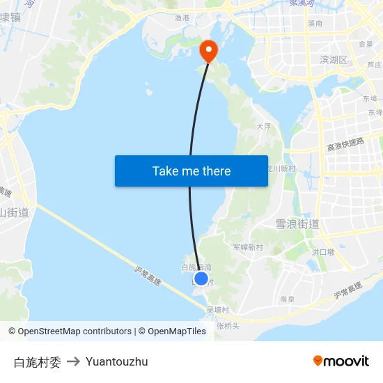 Baimao Village Committee to Yuantouzhu map