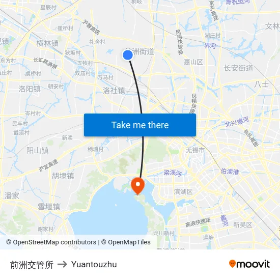 Qianzhou Traffic Management Office to Yuantouzhu map