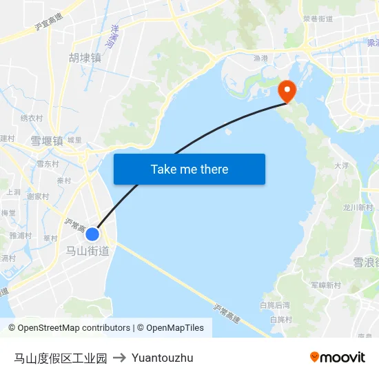 Mashan Resort Industrial Park to Yuantouzhu map
