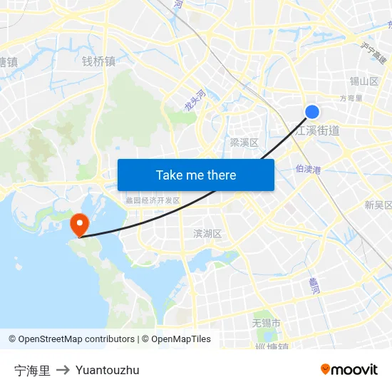 宁海里 to Yuantouzhu map