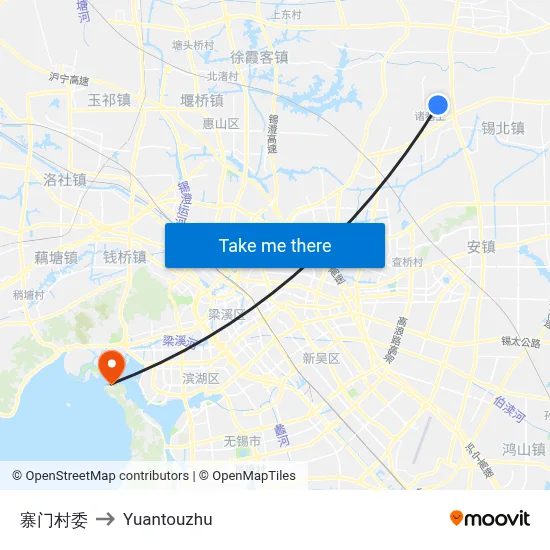 Zhaimencun Committee to Yuantouzhu map