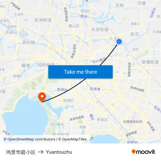 Hongjing Huating Complex to Yuantouzhu map