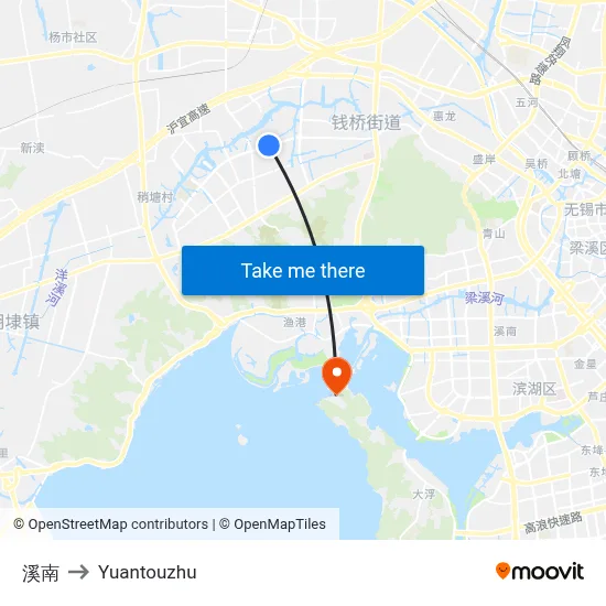 Xinan to Yuantouzhu map
