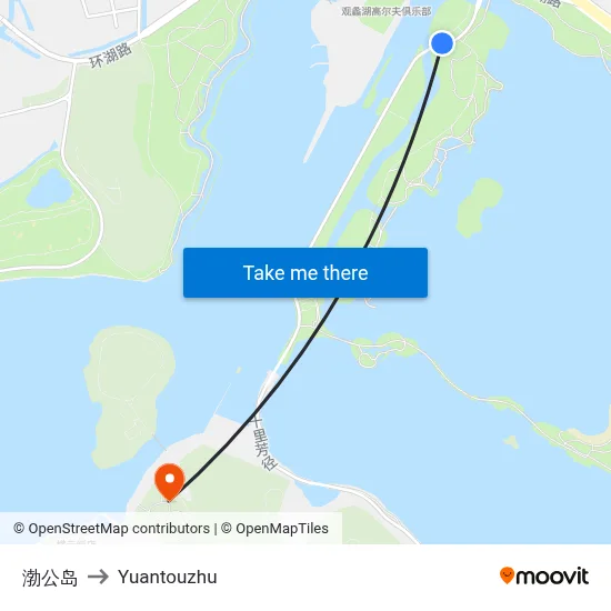 Bogong Island to Yuantouzhu map