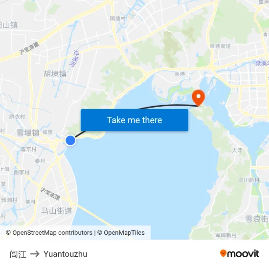 Lü River to Yuantouzhu map