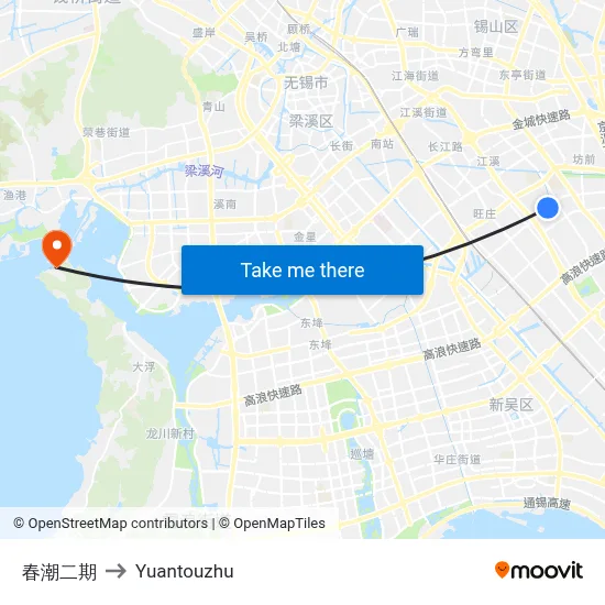 Chunchao Phase 2 to Yuantouzhu map