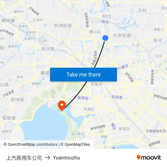 SAIC Commercial Vehicle Company to Yuantouzhu map