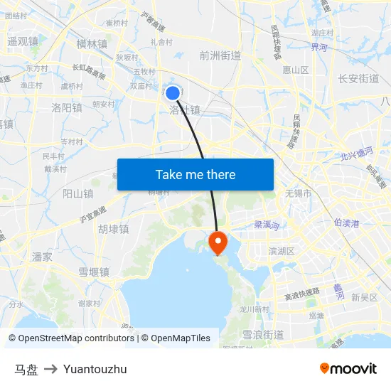 Mapan to Yuantouzhu map