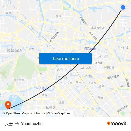 Bashi to Yuantouzhu map
