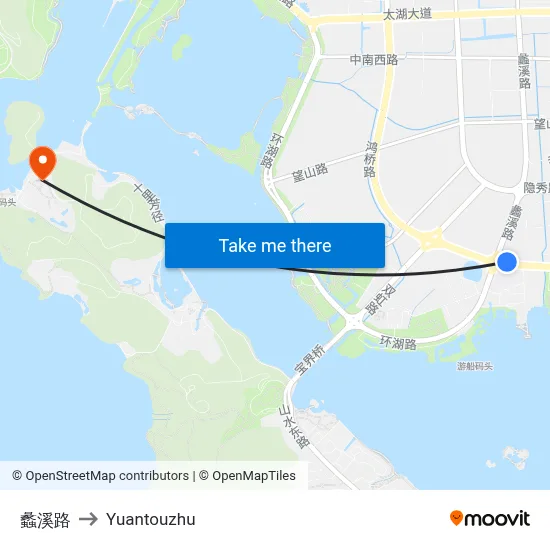 Lixi Road to Yuantouzhu map