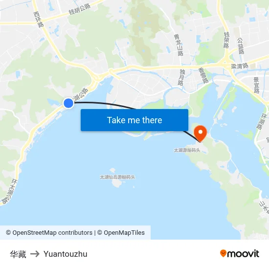 华藏 to Yuantouzhu map