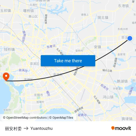 Li'an Village Committee to Yuantouzhu map